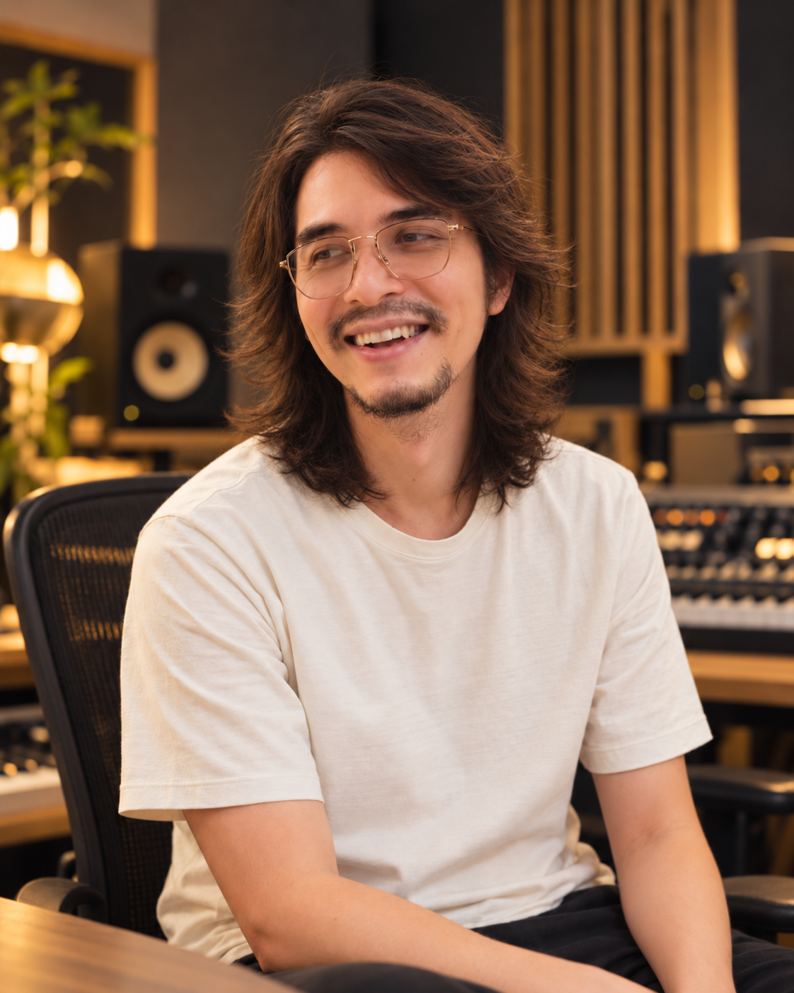 Ahmad Huzaini in his recording studio